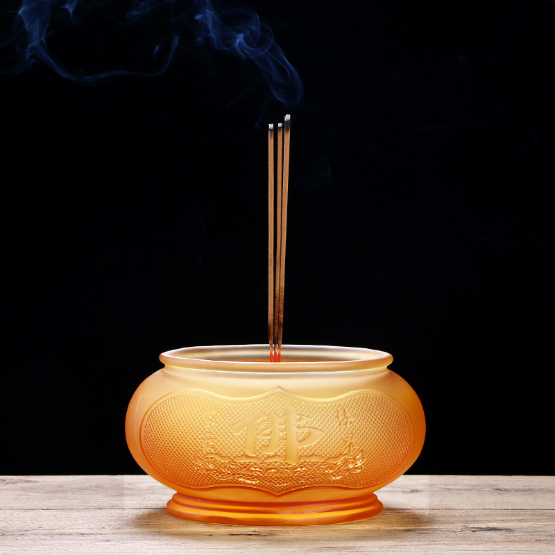 Qin song ancient method glazed incense burner Buddha word God of Wealth sandalwood incense burner insert incense line incense burner incense insert household Buddhist supplies in front of Buddha
