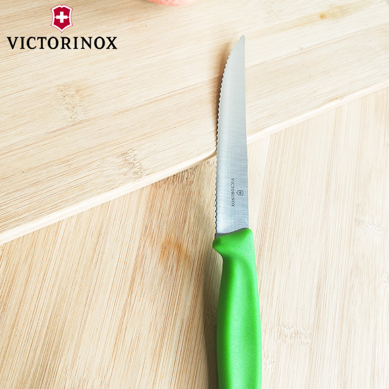 Victorinox Victorinox Swiss Army Knife bít tết nhập khẩu và dao cắt pizza Thép không gỉ Martensitic dao xep