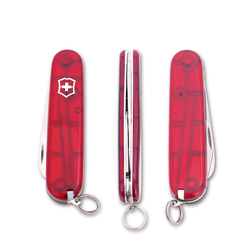 Victorinox Swiss Army Knife 84MM Bộ dao bắt đầu Bộ dây nylon Dây trong suốt Màu xanh đỏ Dao Thụy Sĩ bộ dụng cụ đa năng mini