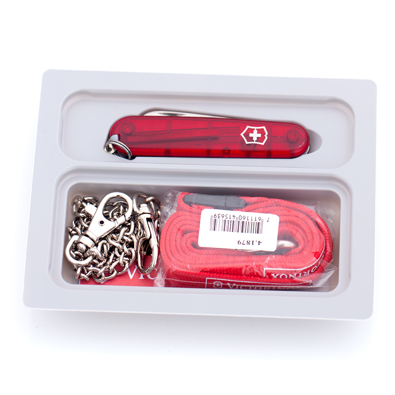 Victorinox Swiss Army Knife 84MM Bộ dao bắt đầu Bộ dây nylon Dây trong suốt Màu xanh đỏ Dao Thụy Sĩ bộ dụng cụ đa năng mini