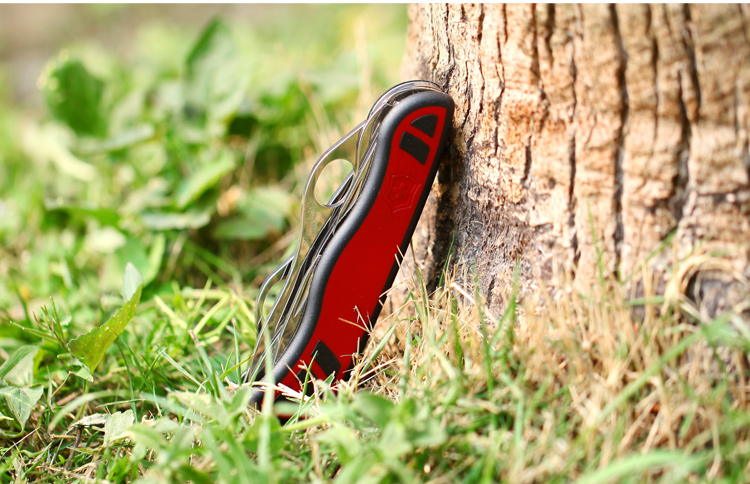 Lưỡi dao chính hãng Victorinox Swiss Army Dao lưỡi đỏ không trơn trượt 0.8371.MWC Dao đa chức năng dao găm đi rừng
