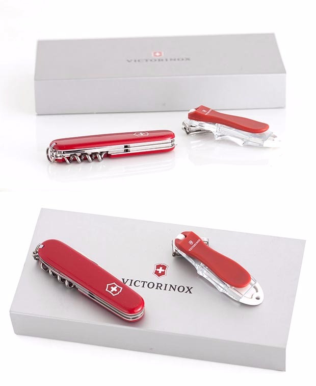 Bản gốc chính hãng Victorinox Swiss Army Knife 91MM Red Standard 1.3603+ Bộ quà tặng cắt móng tay dao xếp đa năng victorinox