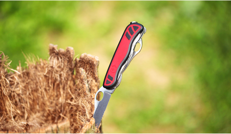 Lưỡi dao chính hãng Victorinox Swiss Army Dao lưỡi đỏ không trơn trượt 0.8371.MWC Dao đa chức năng dao găm đi rừng