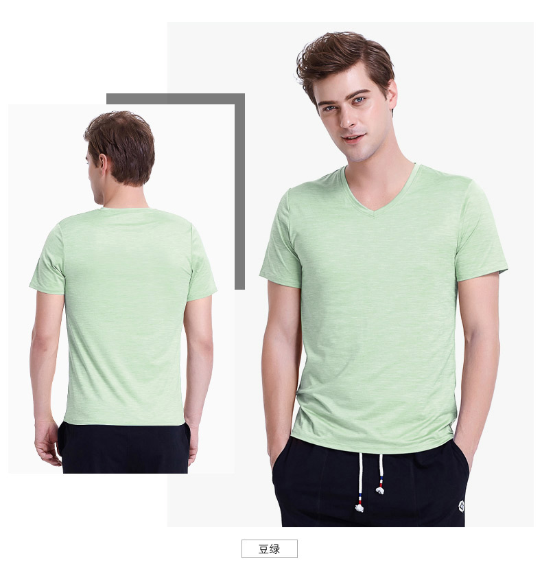 Ai Di mùa hè ngắn tay T-Shirt dịch vụ nhà đồ ngủ nam áo sơ mi phần mỏng V-Cổ giản dị mùa hè thoáng khí thanh niên có thể mặc bộ thu đông nam nữ
