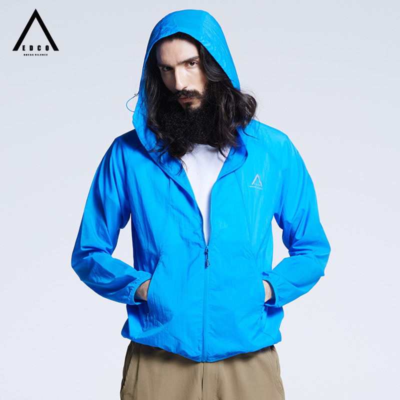 EDCO 艾德克 户外防泼水 男式连帽皮肤衣 天猫优惠券折后￥99包邮（￥119-20）多色可选
