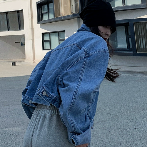 Весенняя короткая джинсовая демисезонная ретро куртка, подходит для подростков, 2025 года, в американском стиле