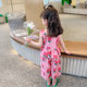 Girls Sleeveless Flower Camisole Net Red Suit Foreign Style Floral Cotton Children's Summer Dress Wide-leg Pants Two-piece Set