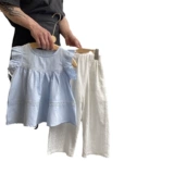 Летняя кукла без рукавов для девочек, детская рубашка, в корейском стиле, в западном стиле