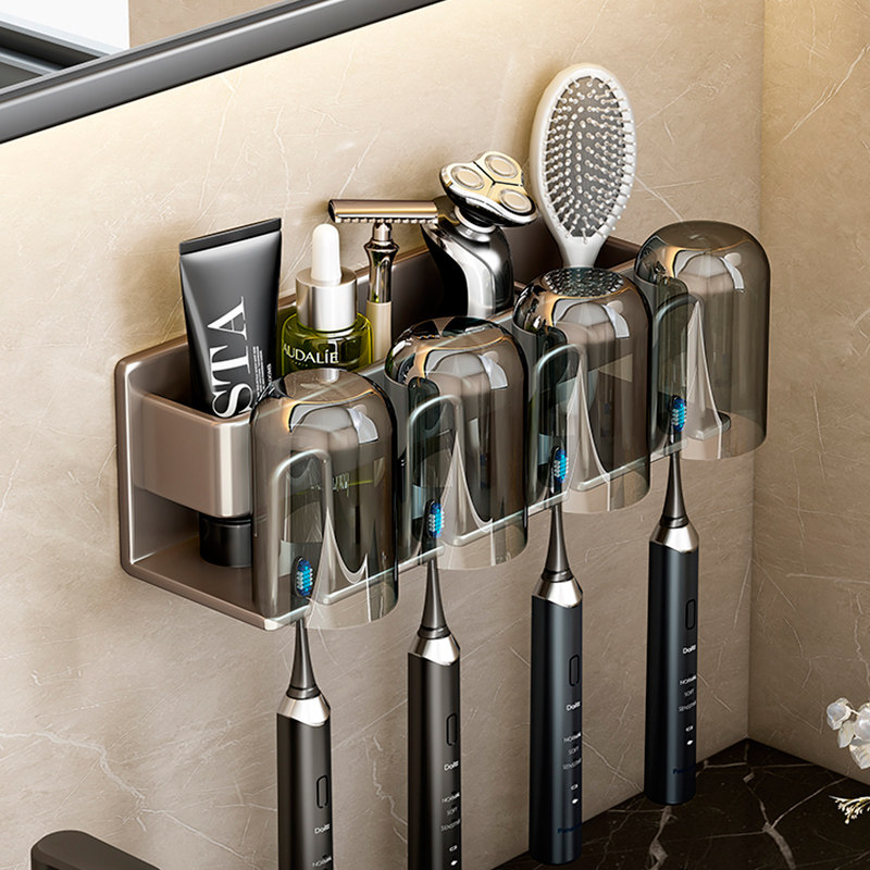 The no-drill toothbrush holder is making a serious comeback! who knew ...