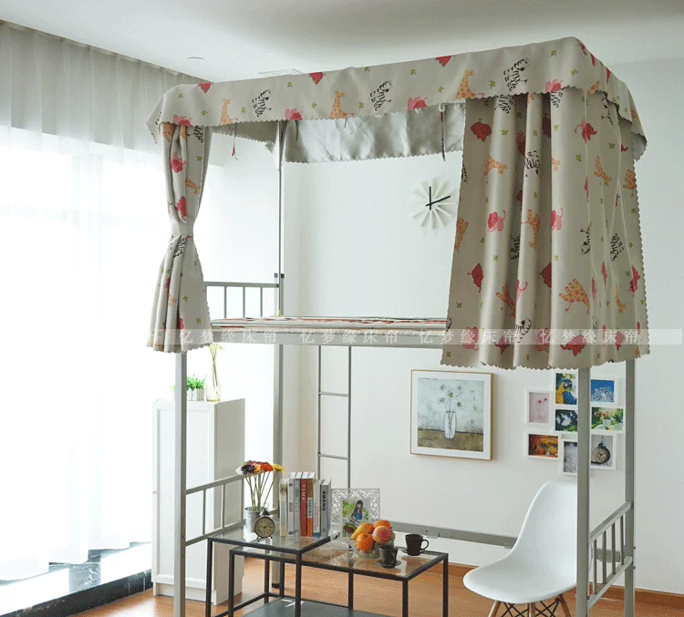 Giường ngủ màn chống muỗi Giường tầng cao và thấp Giường sinh viên Ký túc xá giường rèm màn rèm cuốn sách Shading đầy đủ rèm giường ktx