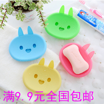 Cartoon cute little rabbit soap box creative cute smiling face soap box toilet soap holder