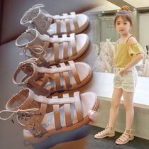 Transparent Boots Girl Sandals 2021 Summer New Children Hollowed-out Princess Shoes Girl Fashion Soft Underfoot