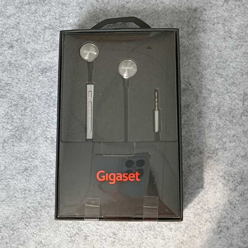 German Gigaset Gold Step into the ear metal phone line headphones high fidelity hifi craft