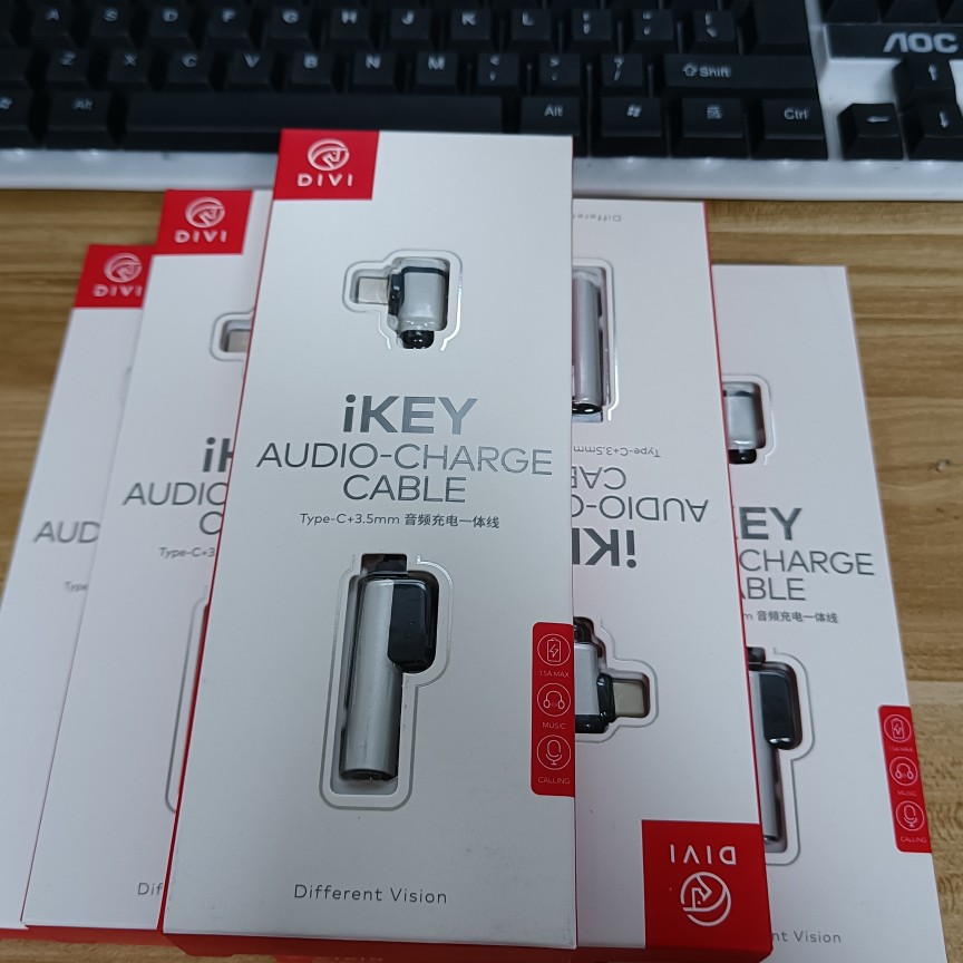 Inventory handles the brand new DiVi first-hand brand tyPe 1 C 3 5mm audio charging one wire