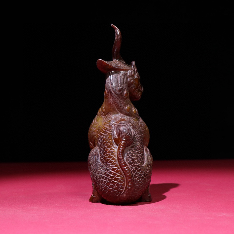 古玉老和田玉独角兽摆件，东方美学的璀璨明珠？-笔搁-淘宝好物网