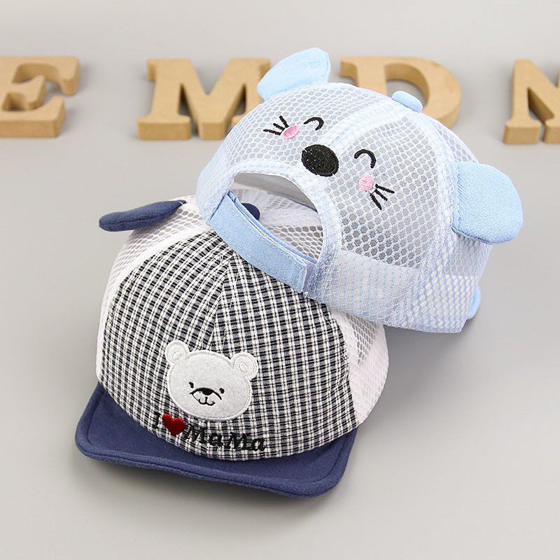 Baby Hats Spring Summer Thin cute super cute Breathable Duck Tongue Woman Baby Sun Hat Summer Boy Mesh Newborn