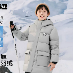 清仓森马儿童长款羽绒服2025新款