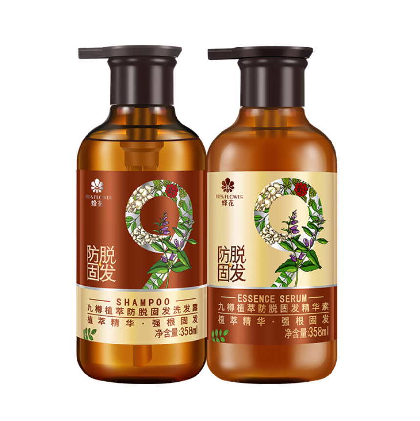 蜂花防脱洗发水九樽强根固发丰盈蓬松强韧防断发精华素洗发露套装