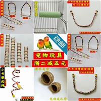 Pet chim đồ chơi cung cấp vuốt thanh thanh vẹt sóc vung đu vòng thang leo dây thang - Chim & Chăm sóc chim Supplies long chim chao mao dep