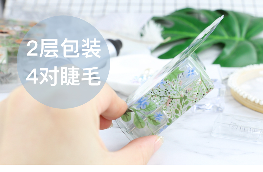 4 cặp mô phỏng siêu nhiên Nhật Bản cụm mạng đỏ neo dễ thương ánh sáng sắc nhọn nhọn lông mịn phân đoạn mắt dưới lông mi giả - Lông mi giả mi lông chồn