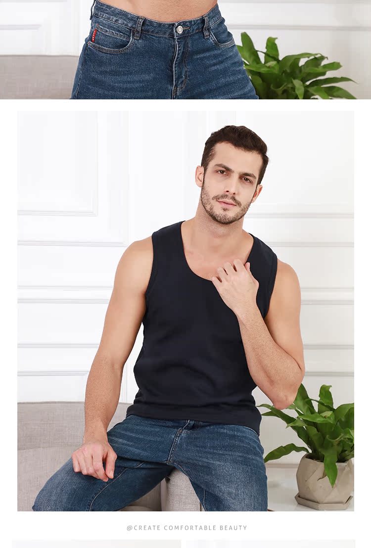 露 菲 暖暖 vest nam cộng với nhung dày bó sát đáy quần lót áo vest vest quần áo cotton mùa đông áo lót 2 dây