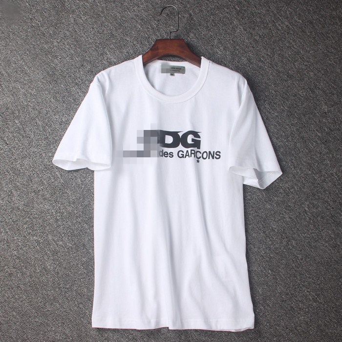 Ab Cdg New Solid Color Loose Fit Unisex Basic Letter Logo Round Neck Printed Short-Sleeve T-Shirt