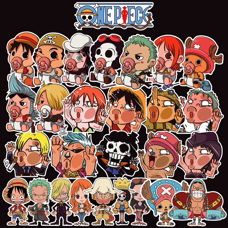 One Piece creative personality anime car sticker motorcycle electric car decoration shade scratch car sticker waterproof