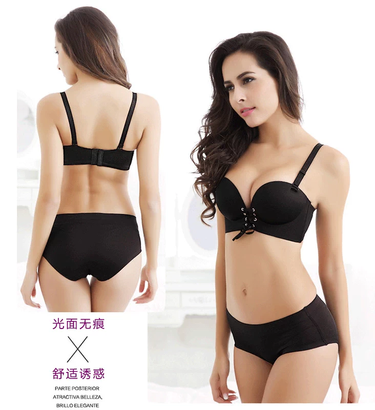 Kéo và thu thập áo ngực bằng thép mềm phù hợp với thời trang LB dây đeo đồ lót, làm dày gợi cảm mùa xuân và mùa hè