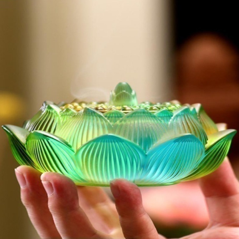 Glazed Incense Stove Indoor Pan incense Tower Aroma Seal Stove Creative Lotus large number home delivery courtesy-Taobao