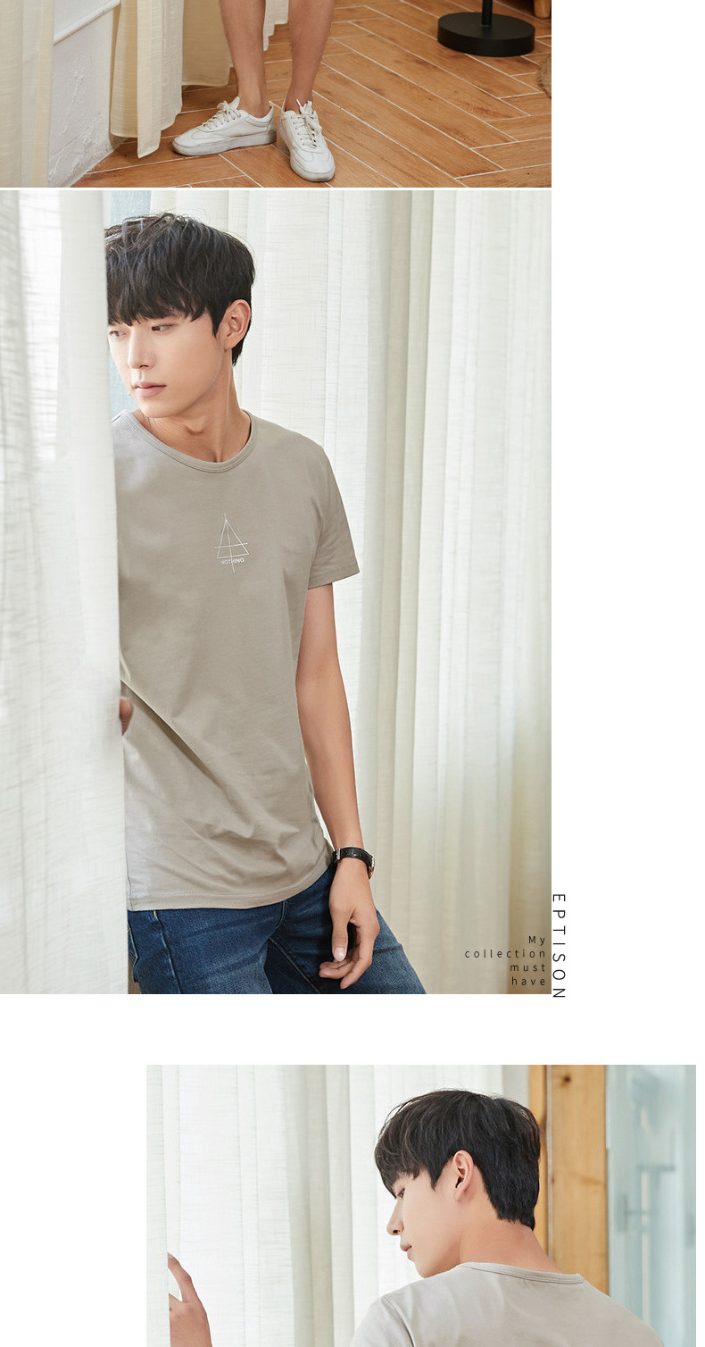 Quần áo Tiancheng 2019 Mùa hè mới dành cho nam Áo thun ngắn tay Xu hướng áo sơ mi nhỏ Hàn Quốc Cotton cổ tròn nửa tay áo thun áo polo nam hàng hiệu