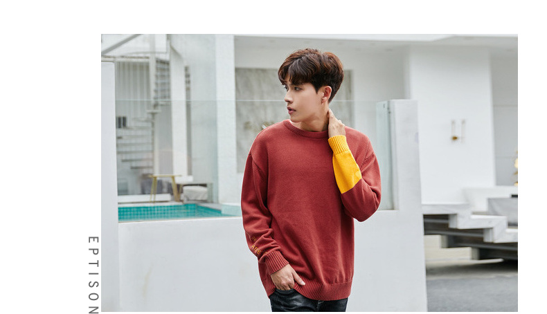 Sản phẩm quần áo Tiancheng 2018 mùa đông áo len mới xu hướng nam phiên bản Hàn Quốc của màu cotton phù hợp với áo len cổ tròn shop áo khoác nam