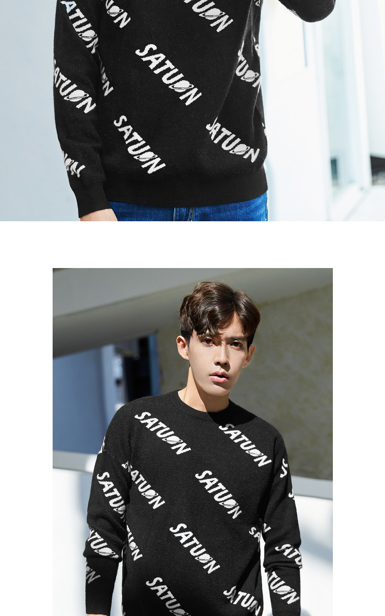 Quần áo Tiancheng 2019 xuân mới xu hướng áo len nam thanh niên Hàn Quốc áo len mùa thu lỏng thời trang nam cao cấp