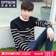 Quần áo Tiancheng 2019 xuân mới dòng áo len nam xu hướng Hàn Quốc cổ tròn cotton đáy quần áo len trẻ trung
