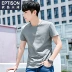 Sản phẩm quần áo Tiancheng 2019 hè mới cho nam áo thun ngắn tay cotton cổ tròn phiên bản Hàn Quốc của áo sơ mi màu trơn Slim đáy áo thun polo Áo phông ngắn