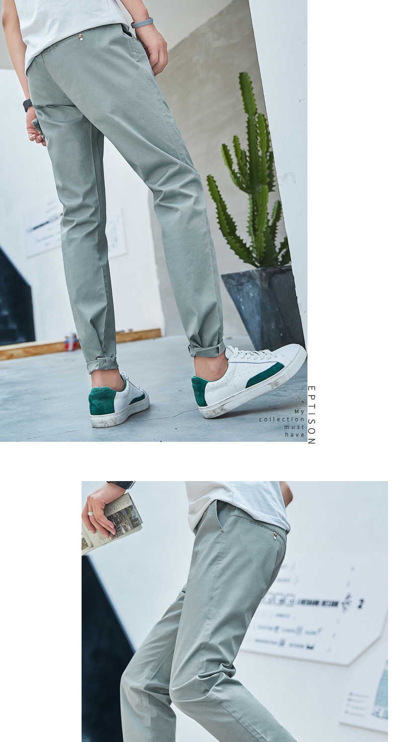 Sản phẩm quần áo Tiancheng 2019 hè mới giản dị quần nam xu hướng phiên bản Hàn Quốc của eo thẳng trong quần màu trẻ trung quần nam đẹp