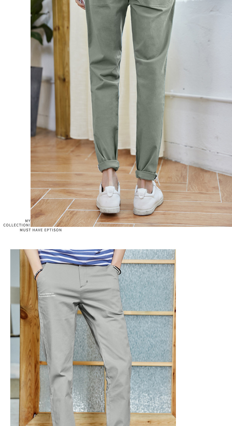 Quần áo Tiancheng 2019 xuân mới quần âu xu hướng nam thanh niên Hàn Quốc chân váy mỏng in quần jogger kaki