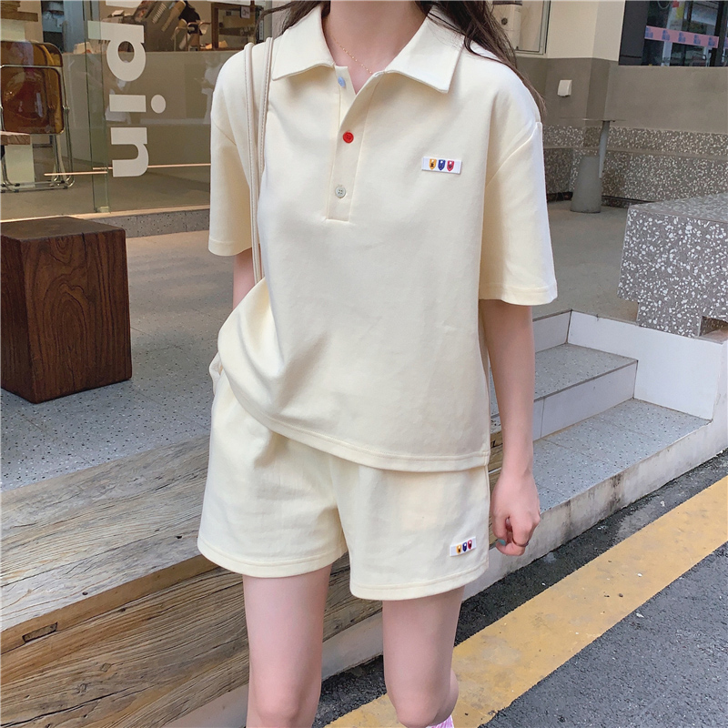 Shorts short sleeve suit Women Summer 2022 new thin section Loose Reduction and Slim Casual Fashion Sports Two Suits