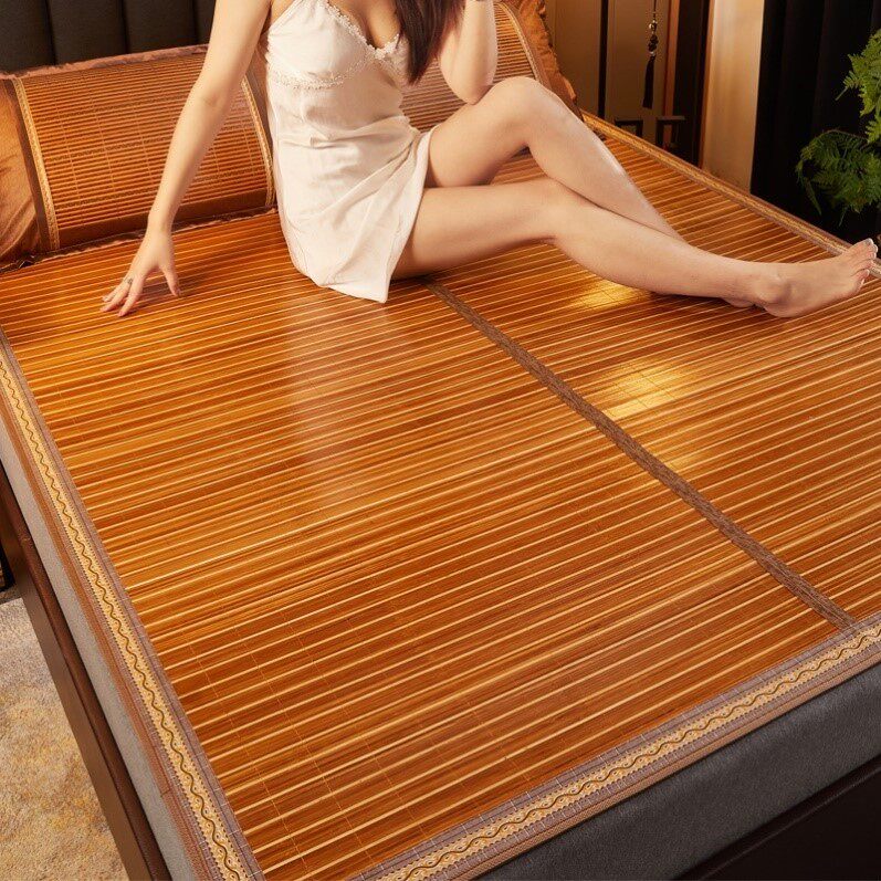 Bamboo mats on the bed student dormitory single bed home double bed 1 8m naked sleep summer bedroom