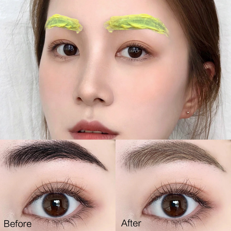 Peach of the dying semi-permanent eyebrow dye cream fades faded eyebrows dye eyebrows bleaching agent powder female Li Jiaqi recommended