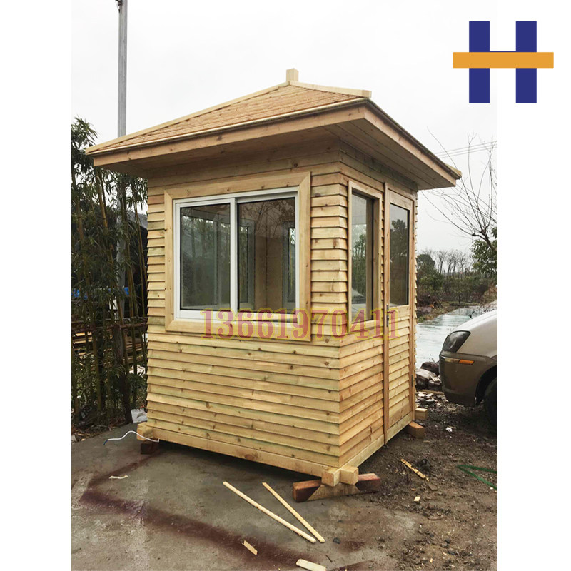 Manufacturers hot steel structure greenhouse anti-corrosion wooden gardening security toll guard mobile sales kiosk on duty