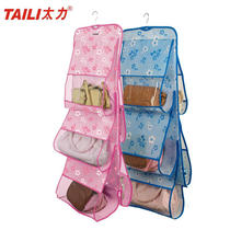 Tai Li non-woven hanging bag Fabric leather bag storage hanging bag Bedroom wall hanging dustproof multi-layer storage rack Dormitory