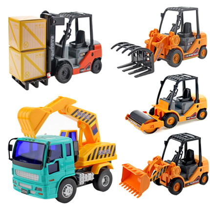 Lili inertial vehicle engineering vehicle internal combustion stacker road roller oil tanker children's power-assisted toy car