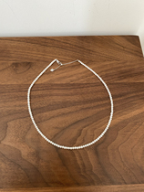 Handmade customized freshwater pearl necklace size adjustable 925 3mm to 6mm