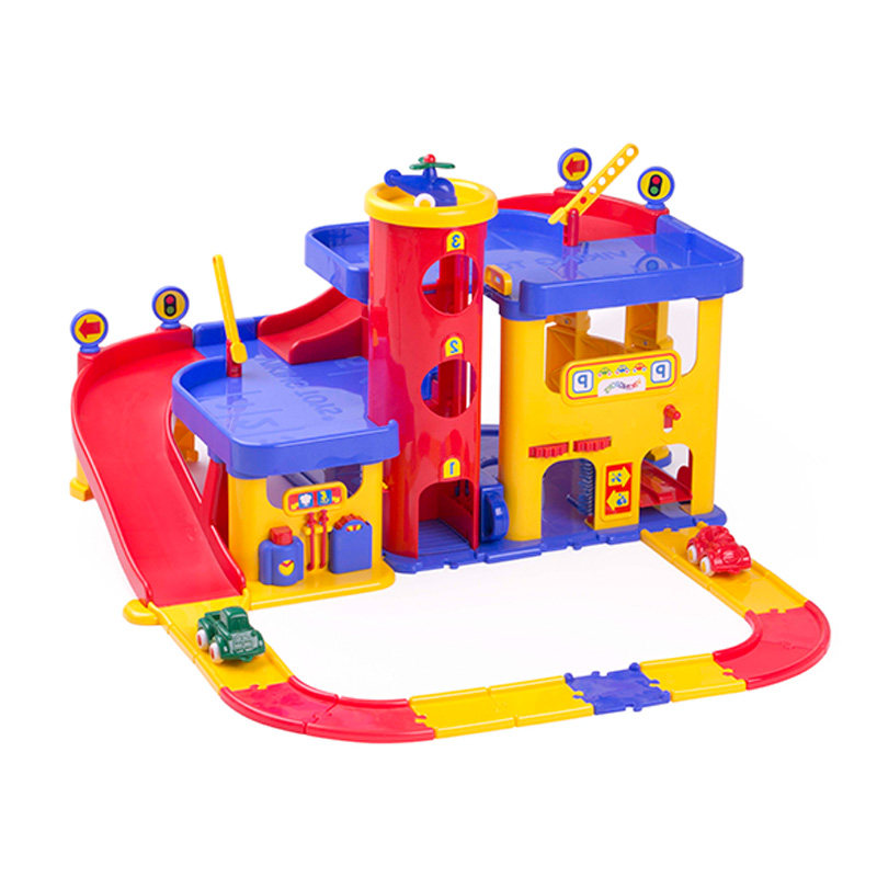 Swedish Viking Vikingtoys Two layers of smart sea land Air car parking Children's track Toys