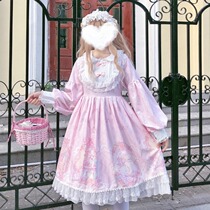 Korean mushroom cool{spot}~Factory original design Japanese Lolita Cat Manor dress op long-sleeved dress female