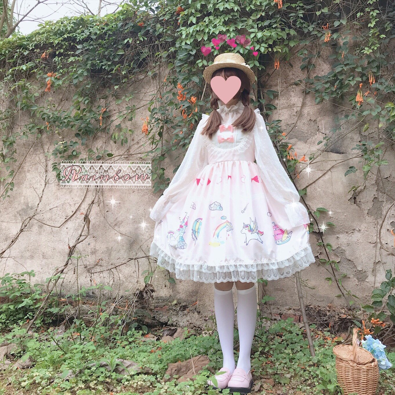 Han mushroom cool ~ original dream unicorn Lolita daily Loli Ocean Princess hanging jsk dress
