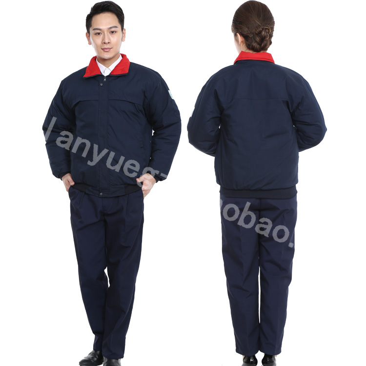 Mùa đông bảo hiểm lao động quần áo cotton nam ngắn nhà máy bông áo khoác bảo vệ lạnh quần yếm bông quần áo cửa hàng quần áo bông áo khoác kaki nam