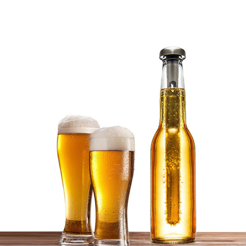 304 Stainless Steel Quick Frozen Beer Popsicle Creative Ice Cube Icer Portable Cooling Bar Cooler Two Boxed