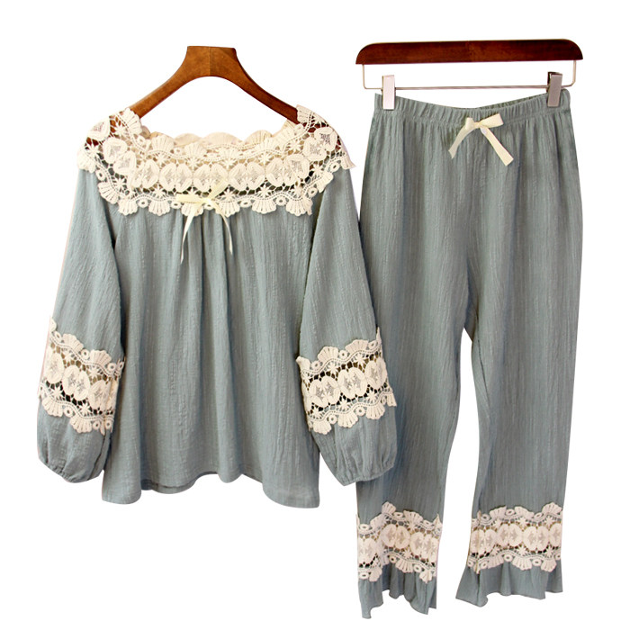 Pyjama pour femme en Coton à manches - Ref 2995169 Image 5