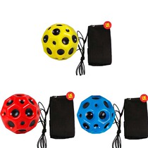 Anti-gravity moon stone bouncy ball childrens bouncing ball pull-back hole ball parent-child interactive toy wrist moon stone
